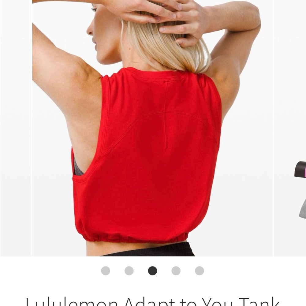 Lululemon Athletica Red Sleeveless Crop Tank